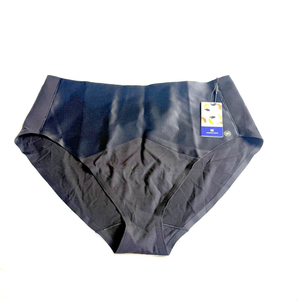 Honeylove ShineTech Brief 2PK Black Shapewear Full Coverage Compression 2X NWT